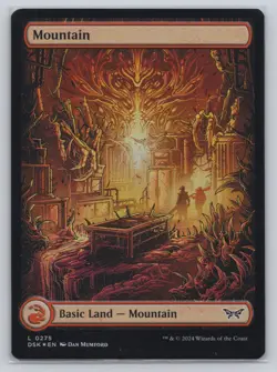 MTG Bling - Foil Full Art Basic - Mountain (0275) - Duskmourn -e433 - Image 1