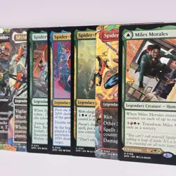 Lot of 7 MTG Universes Beyond: Spider-man Noir Punk Ham Peni India 2099 Miles - Image 1