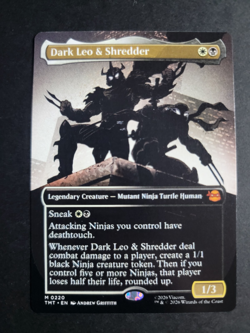 Dark Leo & Shredder (Borderless) Mythic MTG Ninja Turtles - Image 1