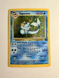 1999 Pokemon Vaporeon 12/64 Jungle Holofoil NM - Image 1