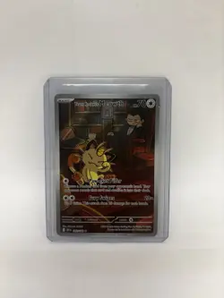 Pokemon TCG Team Rockets Meowth Card 203/182 Destined Rivals - Image 1