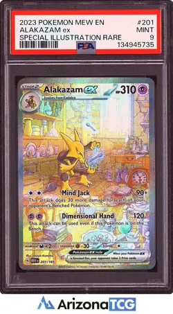 Pokemon 2023 Alakazam ex 201/165 SIR Scarlet & Violet 151 PSA 9 - Image 1