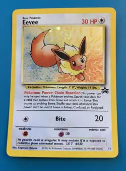 Eevee #11 Black Star Promo Holo Rare Vintage Pokemon Card - NM - Image 1