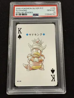 Pokemon Slowking King of Spades #199 from Lugia Silver Poker Deck in a PSA 10 !! - Image 1