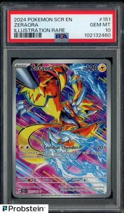 2024 Pokemon SCR EN Illustration Rare #151 Zeraora PSA 10 GEM MINT - Image 1