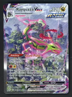 2021 Pokemon SWSH Evolving Skies Secret #218 Rayquaza VMAX - Image 1