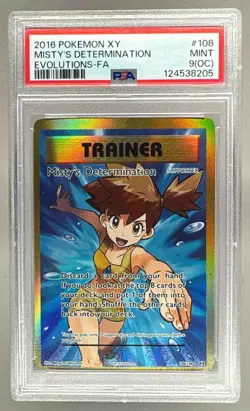 124538205 Misty's Determination 2016 Pokemon XY Evolutions #108 PSA 9 (OC) - Image 1