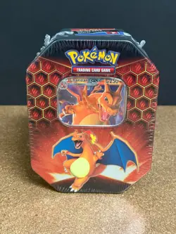 POKEMON HIDDEN FATES CHARIZARD GX FACTORY SEALED TIN - Image 1
