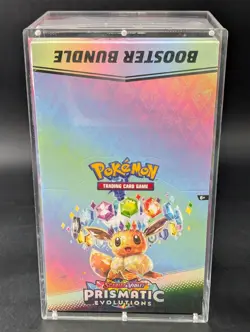 Pokemon SV8.5 Prismatic Evolutions Sealed Booster Bundle Display W/Acrylic Case - Image 1