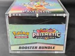 Pokemon SV8.5 Prismatic Evolutions Sealed Booster Bundle Display W/Acrylic Case - Image 5