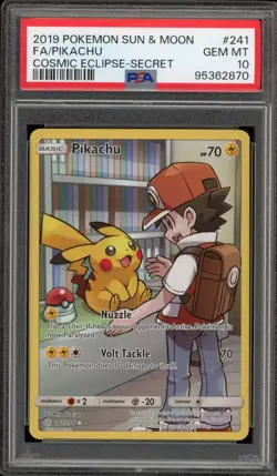 Pokemon Pikachu Cosmic Eclipse Secret Rare #241 PSA 10 Gem Mint - Image 1