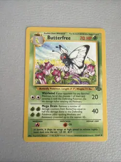 BUTTERFREE 33/64 UNCOMMON JUNGLE POKEMON UNLIMITED NM - Image 1