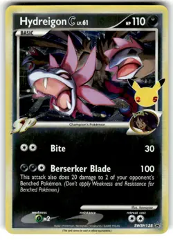 Pokemon Hydreigon C Promo SWSH138 Celebrations 25th Anniversary Near Mint NM - Image 1