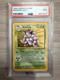 1999 Pokemon Nidoking PSA 9 Mint Holo #11 Base Set - Image 1