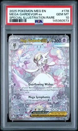 2025 Pokemon Mega Evolution #178 Mega Gardevoir ex SIR PSA 10 Graded 573 - Image 1
