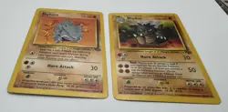 Pokemon TCG Rhyhorn 61/64 Rhydon 45/64 Jungle Set Lightly Played - Image 2