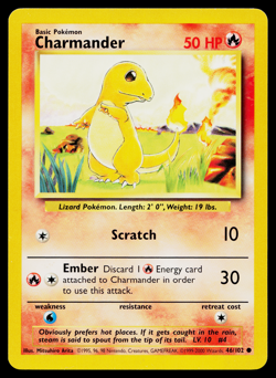 CHARMANDER 46/102 BASE SET POKEMON TCG - Image 1