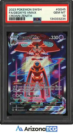 Pokemon 2023 Deoxys VMAX GG45/GG70 Full Art Crown Zenith GEM MINT PSA 10 - Image 1