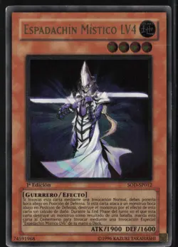Mystic Swordsman LV4 SOD-SP012 EN012 Ultimate Rare 1st Edition SPANISH Yu-Gi-Oh - Image 1