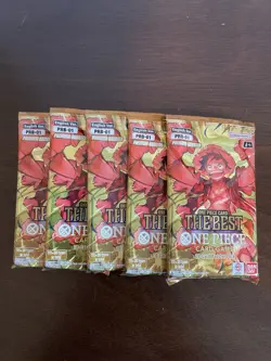 One Piece The Best PRB-01 Five 5 Premium Booster Packs Lot English - Image 1
