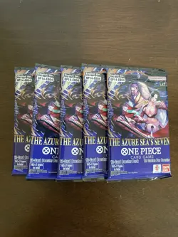 One Piece The Azure Sea’s Seven OP-14 & EB-04 Five 5 Booster Packs Lot English E - Image 1