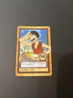 1999 One Piece Carddass Hyper Battle Monkey D Luffy Bandai C01 Vintage - Image 1