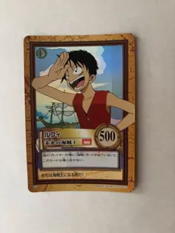 1999 One Piece Carddass Hyper Battle Monkey D Luffy Bandai C01 Vintage - Image 3