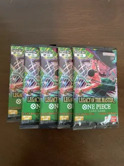 One Piece Legacy Of The Master OP-12 Five 5 Booster Packs Lot English B - Image 1
