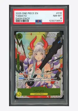 One Piece PSA 8 Yamato C Promo 2025 ST13-016 Dash Pack English - Image 1