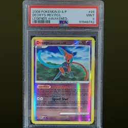 2008 POKEMON DIAMOND & PEARL LEGENDS AWAKENED 26 DEOXYS-REVERSE FOIL PSA 9 - Image 1