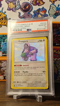 Pokemon Oranguru SV44/SV94 Hidden Fates Shiny Vault Shiny Holo Rare Holo PSA 10 - Image 1