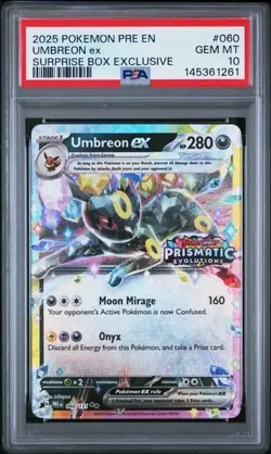 Pokemon Prismatic Evolutions Umbreon ex 060/131 Surprise Box Stamped PSA 10 261 - Image 1