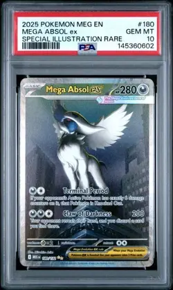 Pokemon Mega Evolution #180 Mega Absol ex Special Illustration rare PSA 10 602 - Image 1