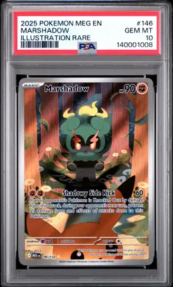2025 Pokemon Mega Evolution Marshadow #146 GEM MT PSA 10 Illustration Rare - Image 1