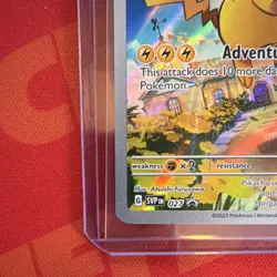 Pokemon Pikachu SVP Black Star Promo Full Art Holo 027 - Image 4