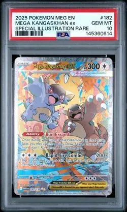 2025 Pokemon Mega Evolution #182 Mega Kangaskhan ex SIR PSA 10 Graded 614 - Image 1