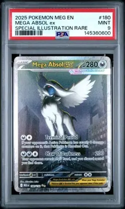 Pokemon Mega Evolution #180 Mega Absol ex Special Illustration rare PSA 9 600 - Image 1
