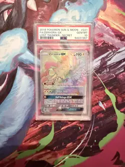 2018 Pokemon Lost Thunder Zeraora Gx Secret Rare Full Art #221 PSA 10 - Image 1