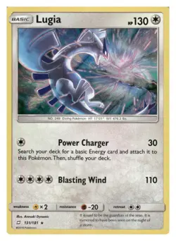 Lugia 131/181 Holo Rare Team Up Pokemon Lightly Played - Image 1