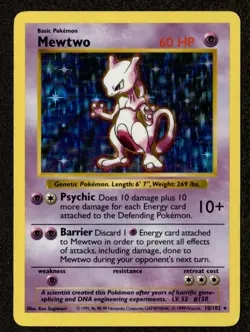 Pokemon TCG – Mewtwo - Base - Shadowless - 10/102 – NM-/LP+ - Image 1
