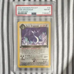 Pokemon Dark Dragonair 33/82 Team Rocket 1st Edition Regular PSA 8 2000 - Image 1