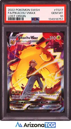Pokemon 2022 Pikachu VMAX TG17/TG30 Full Art Lost Origin GEM MINT PSA 10 - Image 1