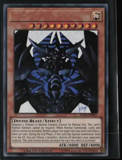 Obelisk the Tormentor TN19-EN007 Prismatic Secret Rare NO Name Error Yu-Gi-Oh - Image 1
