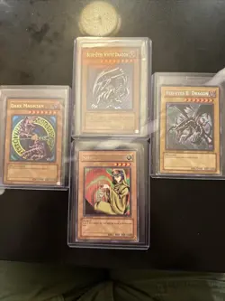 Yu-Gi-Oh Vintage Lot Blue-Eyes White Dragon Red-Eyes Dark Magician LOB 1st Ed - Image 1