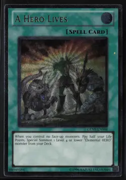 A Hero Lives (UTR) GENF-EN098 Ultimate Rare Yu-Gi-Oh - Image 1
