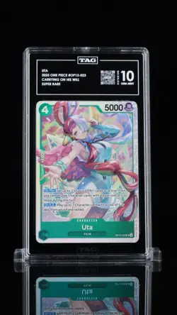 💎ONE PIECE~Uta OP13-023 Carrying On His Will Foil~ TAG GRADE 10~SAME DAY SHIP💨 - Image 1