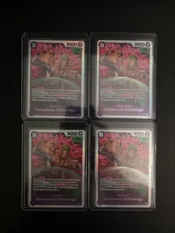 4x Donquixote Doflamingo OP10-071 - One Piece TCG English - SR Foil Playset NM - Image 1