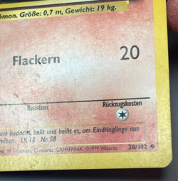 1999 Pokemon German Base Set 1st Edition FUKANO Glowlithe 28/102 MP - Image 5