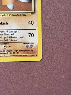 Pokemon TCG Dugtrio Base Set Unlimited Rare Card 19/102 NM / LP Condition - Image 2