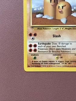 Pokemon TCG Dugtrio Base Set Unlimited Rare Card 19/102 NM / LP Condition - Image 5